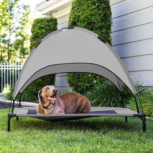 Dog Bed Elevated Outdoor Cot Canopy Tent Sunshade Camping Bed