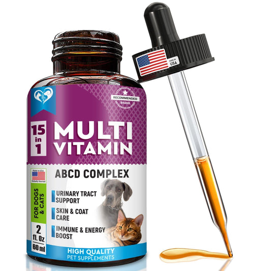 Pet Multivitamin Liquid Drops Glucosamine Cranberry 2 fl oz