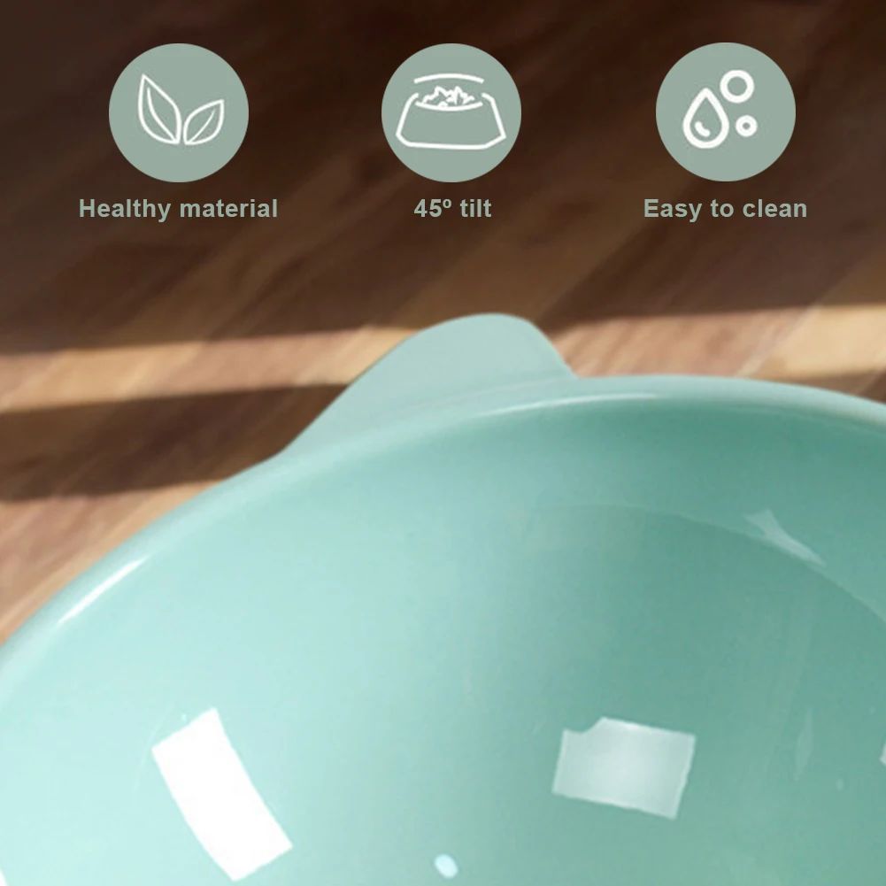 Tilted Cat Food Bowl Elevated Cat Bowl Ergonomic Raised Cat Food Bowl Anti Vomiting Plastic Feeding Bowl Non Slip For Cats Dogs