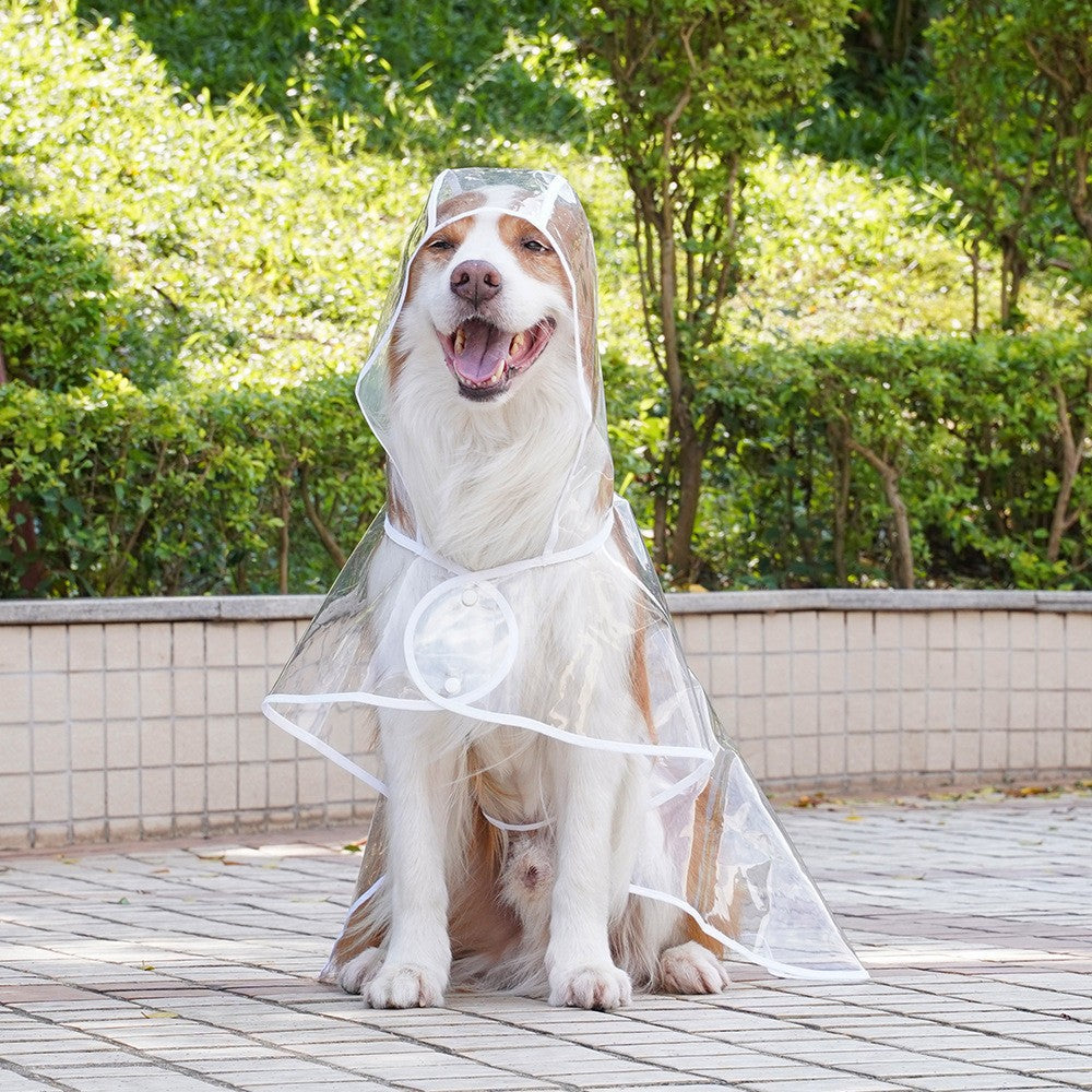 Dog Raincoat Clear Waterproof Hooded Jacket Small Medium - Detail Angle 5 | Majestic Pet Kingdom