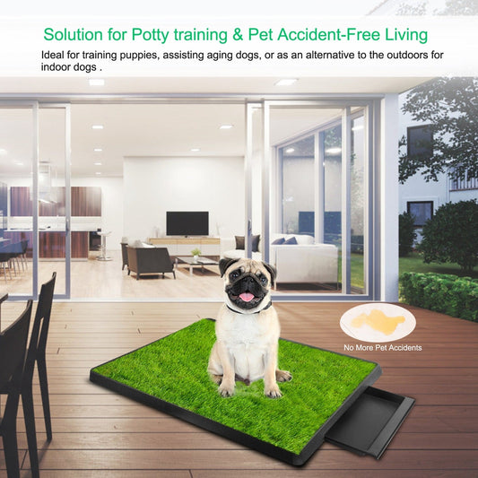 dog-potty-tray-artificial-grass-turf-training-pad-small-medium-luxury-view-2 | Majestic Pet Kingdom