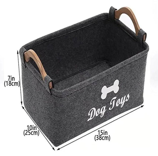 Felt Pet Toy Storage Basket - High Quality Pet Product