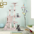 56 Inch Condo Scratching Posts Ladder Cat Play Tree - Majestic Pet Kingdom