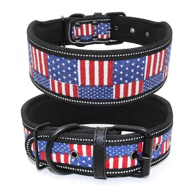 Dog Collar Reflective Adjustable Nylon Quick-Release Buckle - Detail Angle 5 | Majestic Pet Kingdom