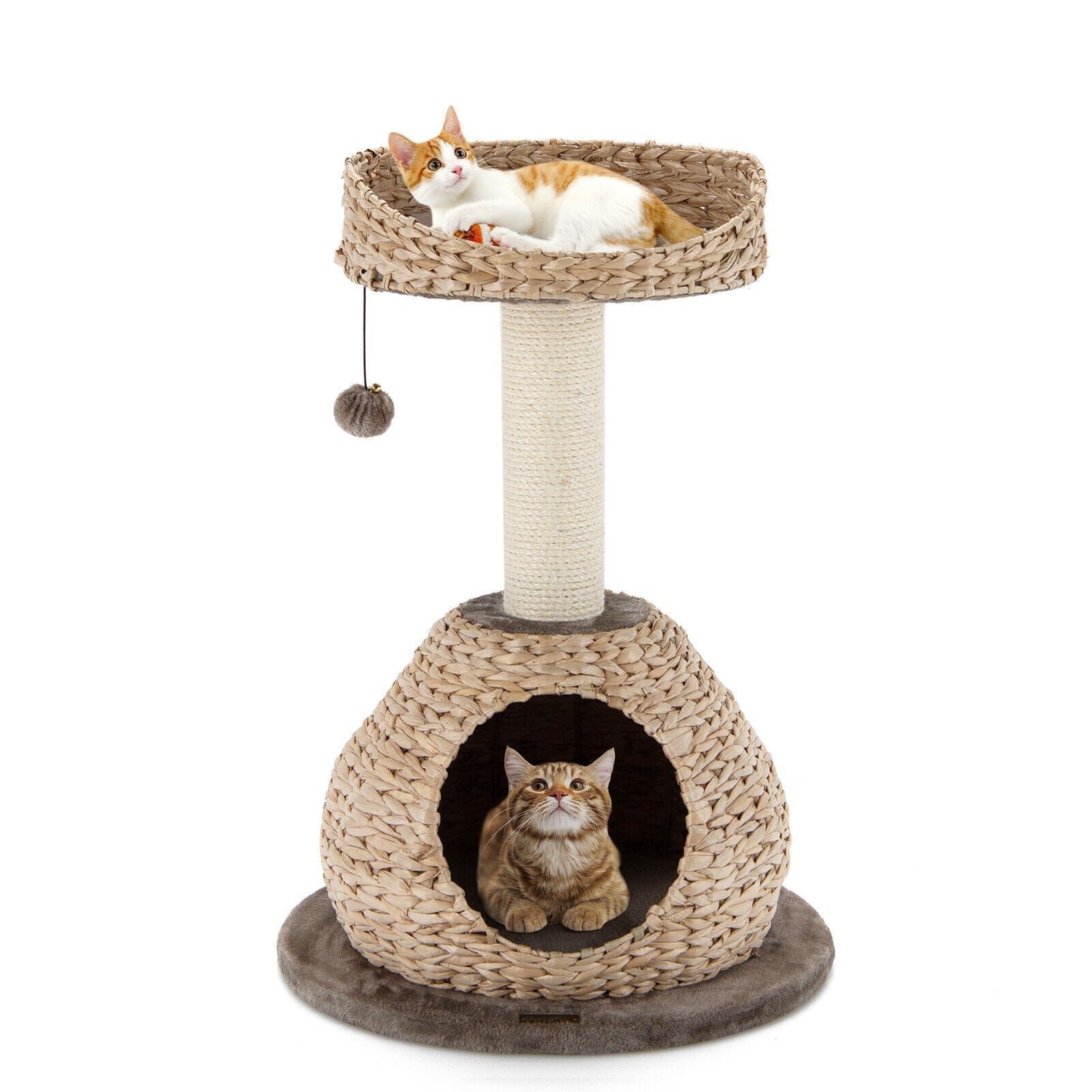28 Inches Hand-Made Cat Tree Tower with Jump Platform - Majestic Pet Kingdom