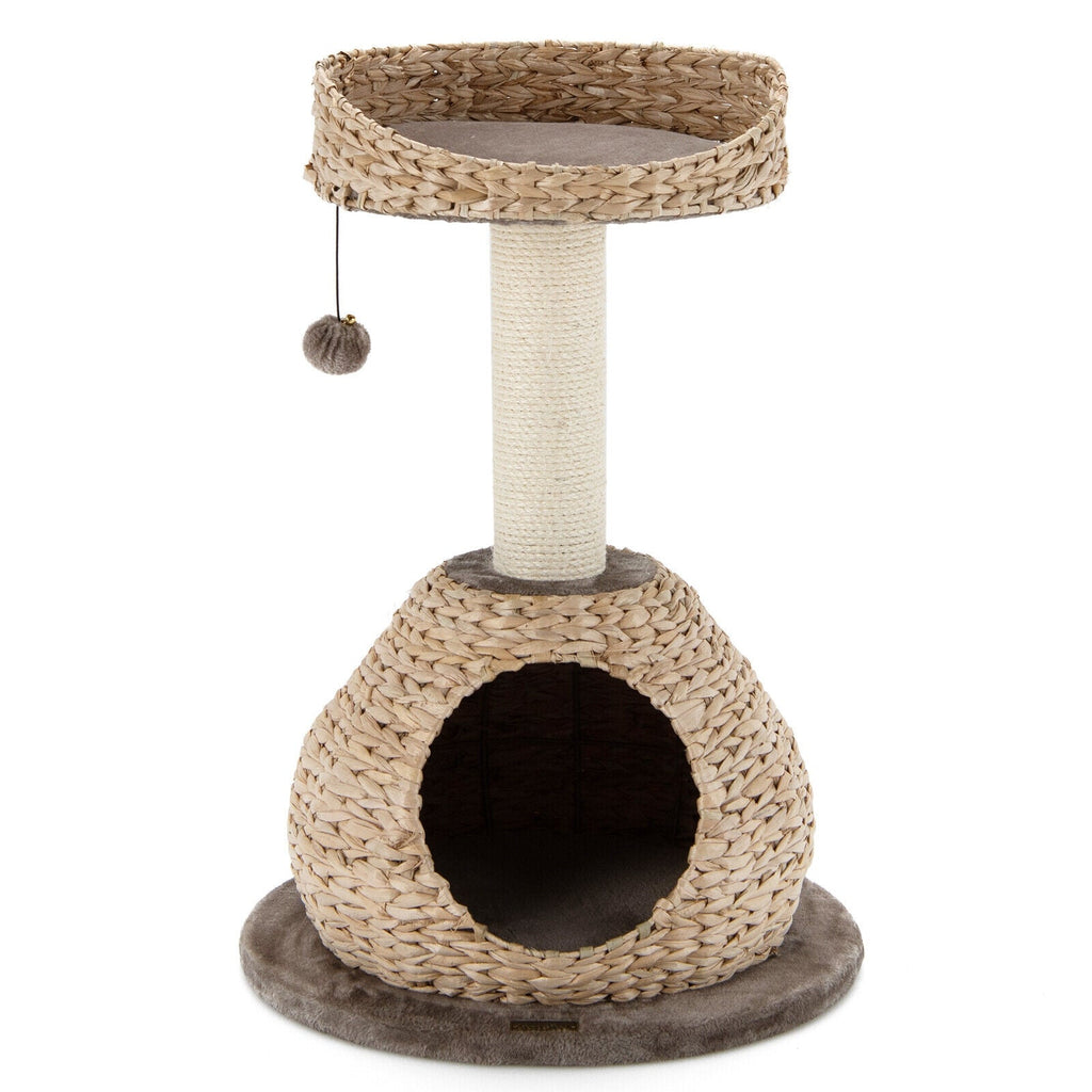 28 Inches Hand-Made Cat Tree Tower with Jump Platform - Majestic Pet Kingdom