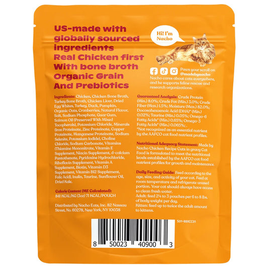 Made By Nacho Chicken In Gravy Cuts Cat Food (3oz) - Majestic Pet Kingdom