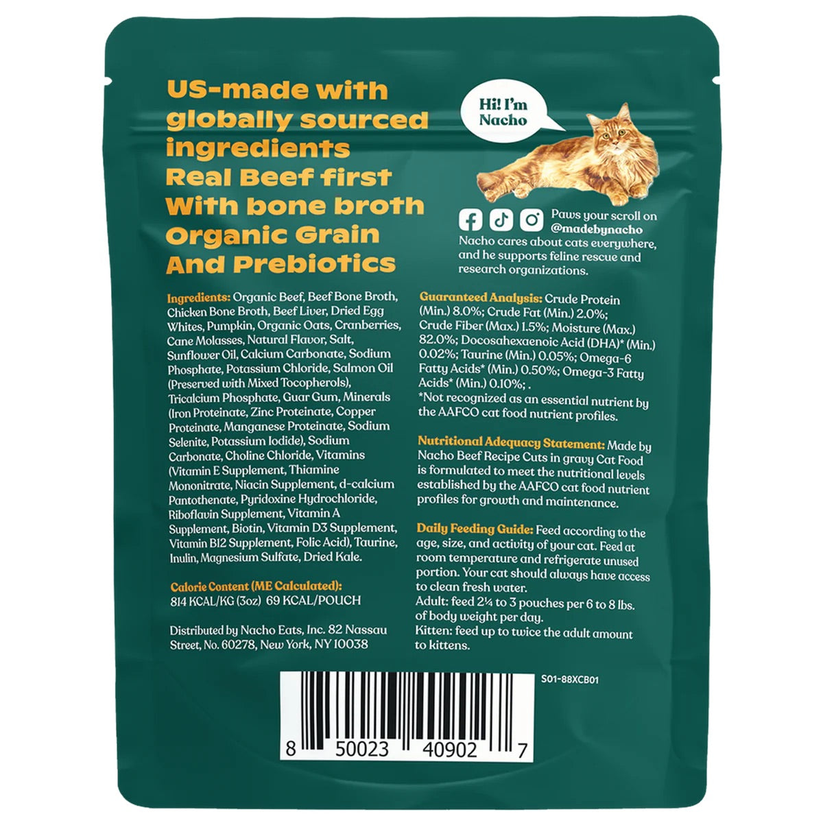 Made By Nacho Beef In Gravy Cuts Cat Food (3oz) - Majestic Pet Kingdom