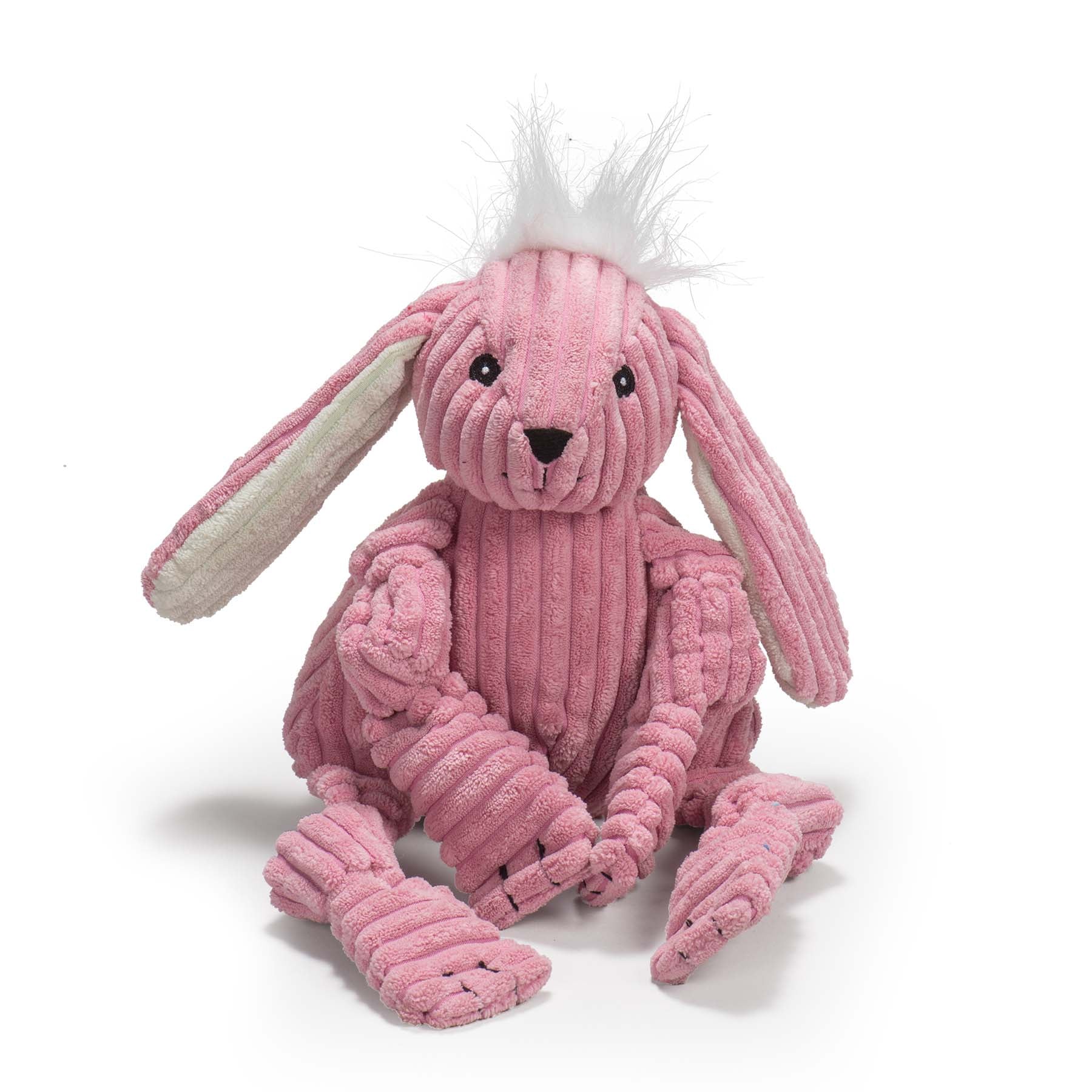 Dog Plush Toy Bitsy Bunny Knottie Soft Squeaky Stuffed Animal - Detail Angle 3 | Majestic Pet Kingdom