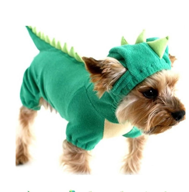 Pet Dog Halloween Dinosaur Dress Up Teddy Bear Medium and Small Dog Foreign Trade Dog Clothes - Majestic Pet Kingdom