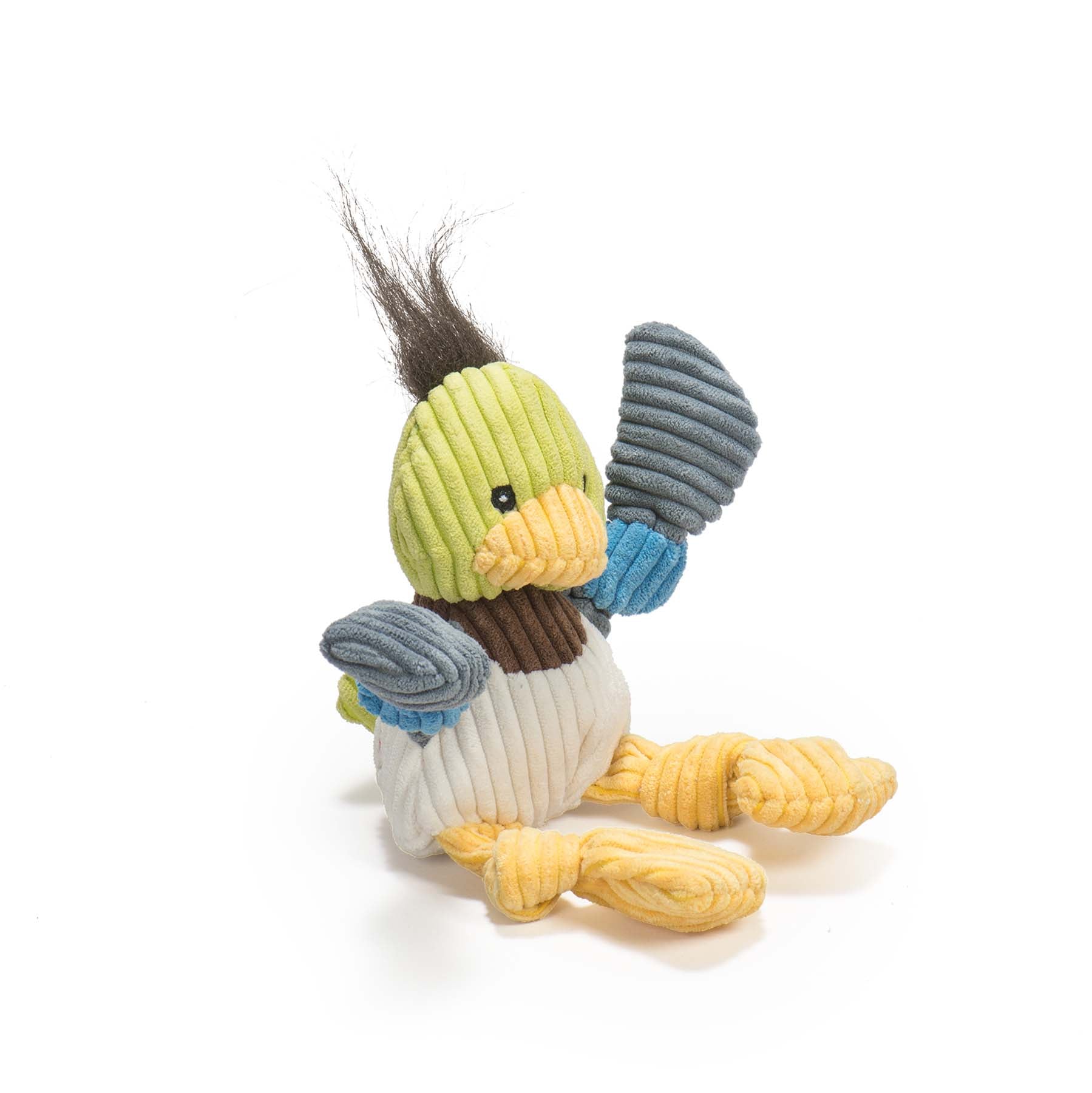 Dog Plush Toy Dilly Duck Knottie Soft Squeaky Stuffed Animal - Detail Angle 3 | Majestic Pet Kingdom