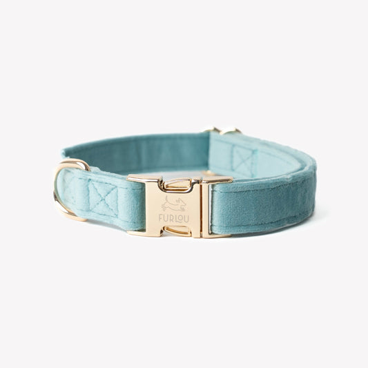 'Blue' - Velvet Dog Collar | Purrfect Pet Kingdom