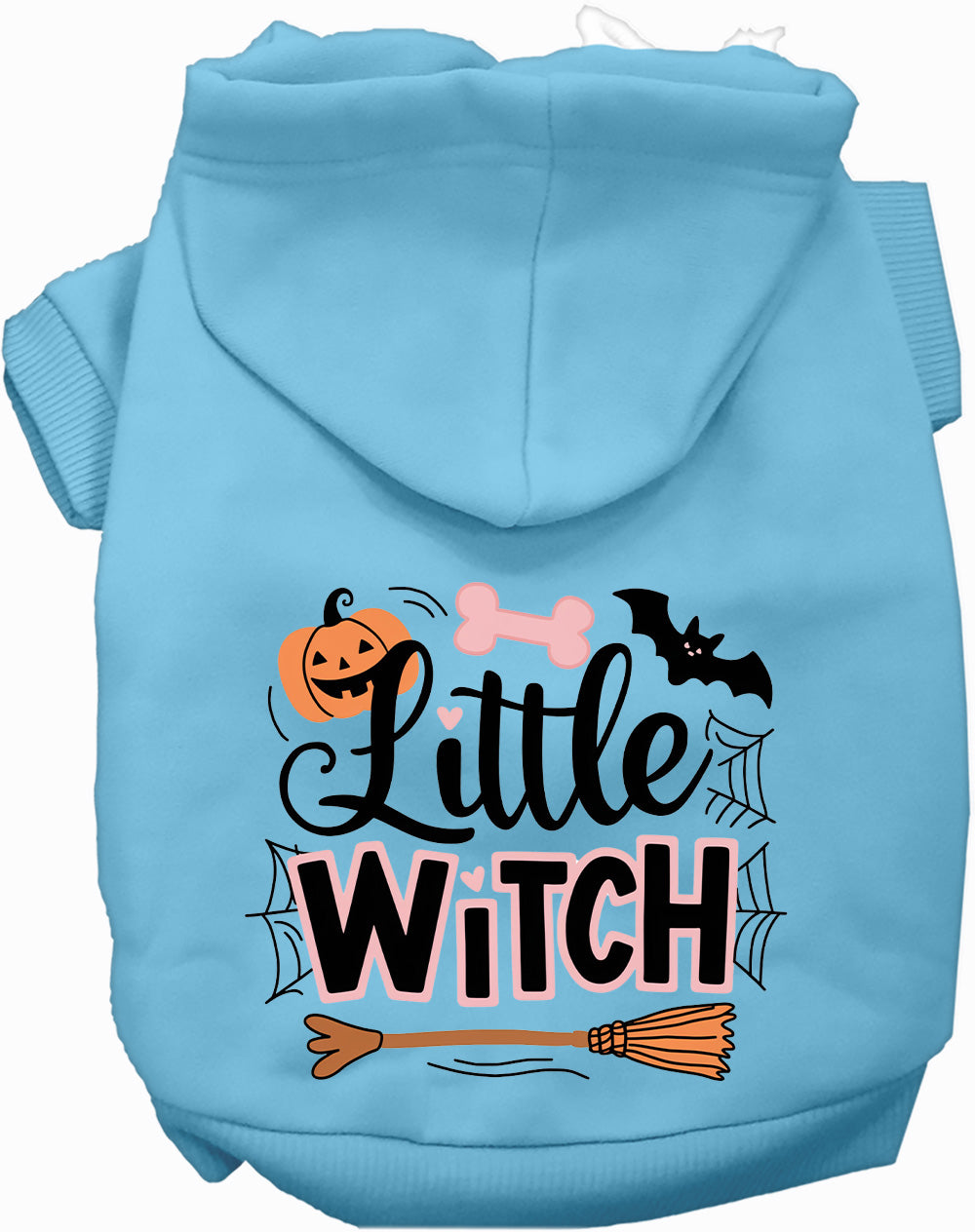 Dog Hoodie Little Witch Cute Spooky Halloween Pet Costume Top - Detail Angle 3 | Majestic Pet Kingdom
