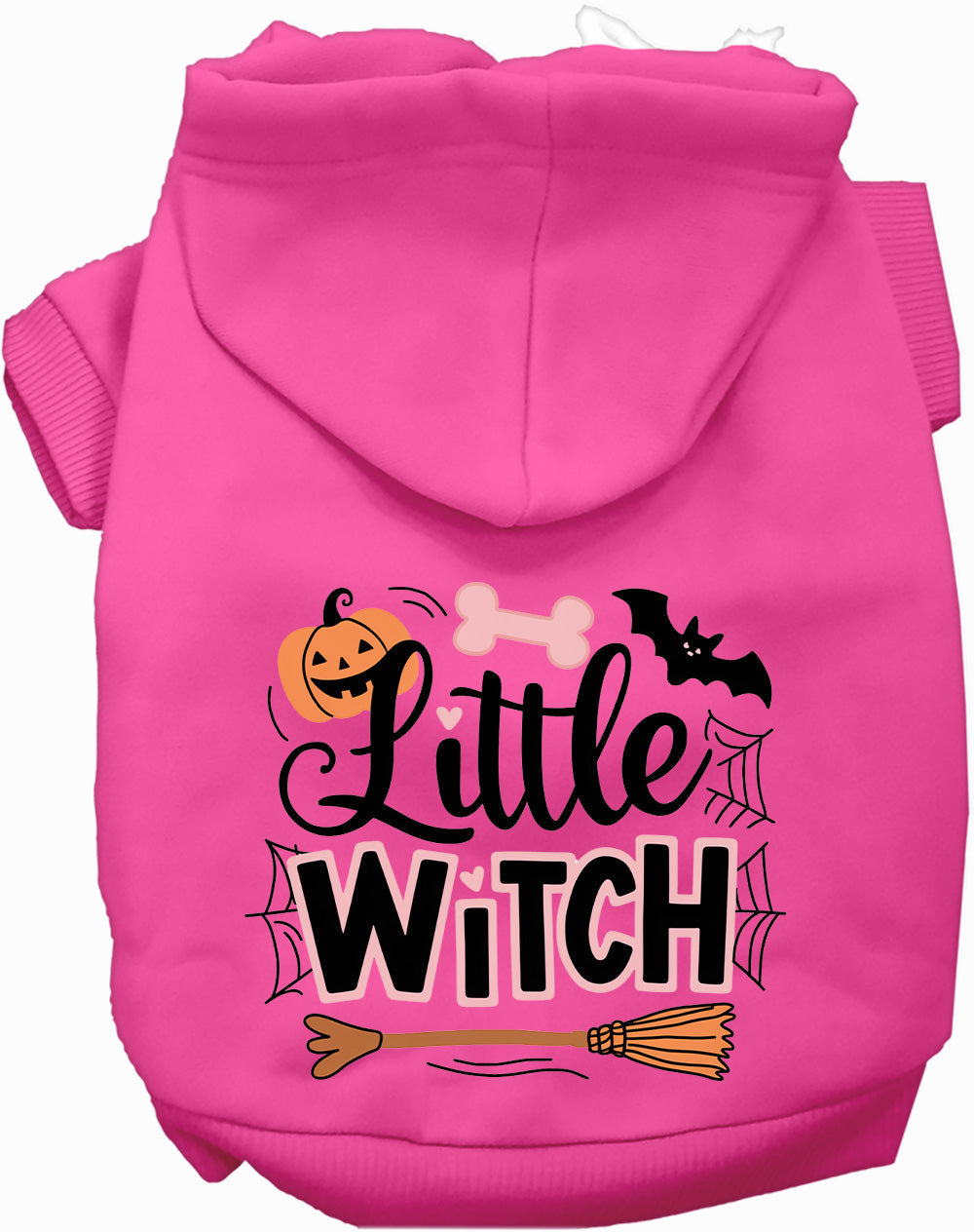 Dog Hoodie Little Witch Cute Spooky Halloween Pet Costume Top - Detail Angle 5 | Majestic Pet Kingdom