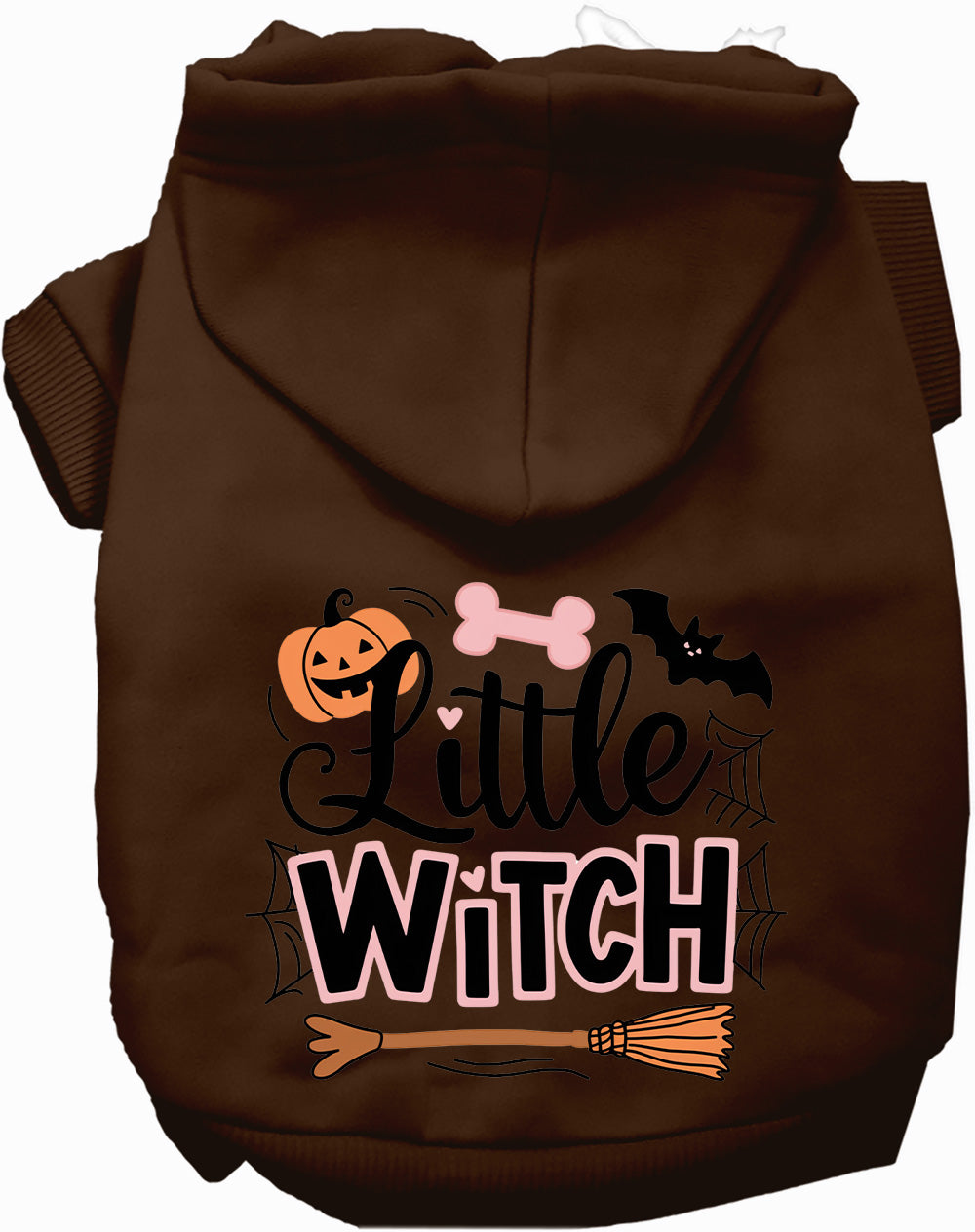 Dog Hoodie Little Witch Cute Spooky Halloween Pet Costume Top - Detail Angle 2 | Majestic Pet Kingdom
