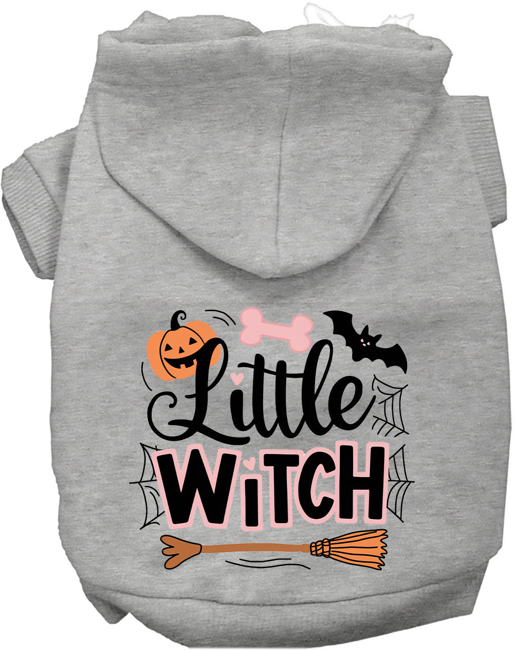 Dog Hoodie Little Witch Cute Spooky Halloween Pet Costume Top - Detail Angle 6 | Majestic Pet Kingdom