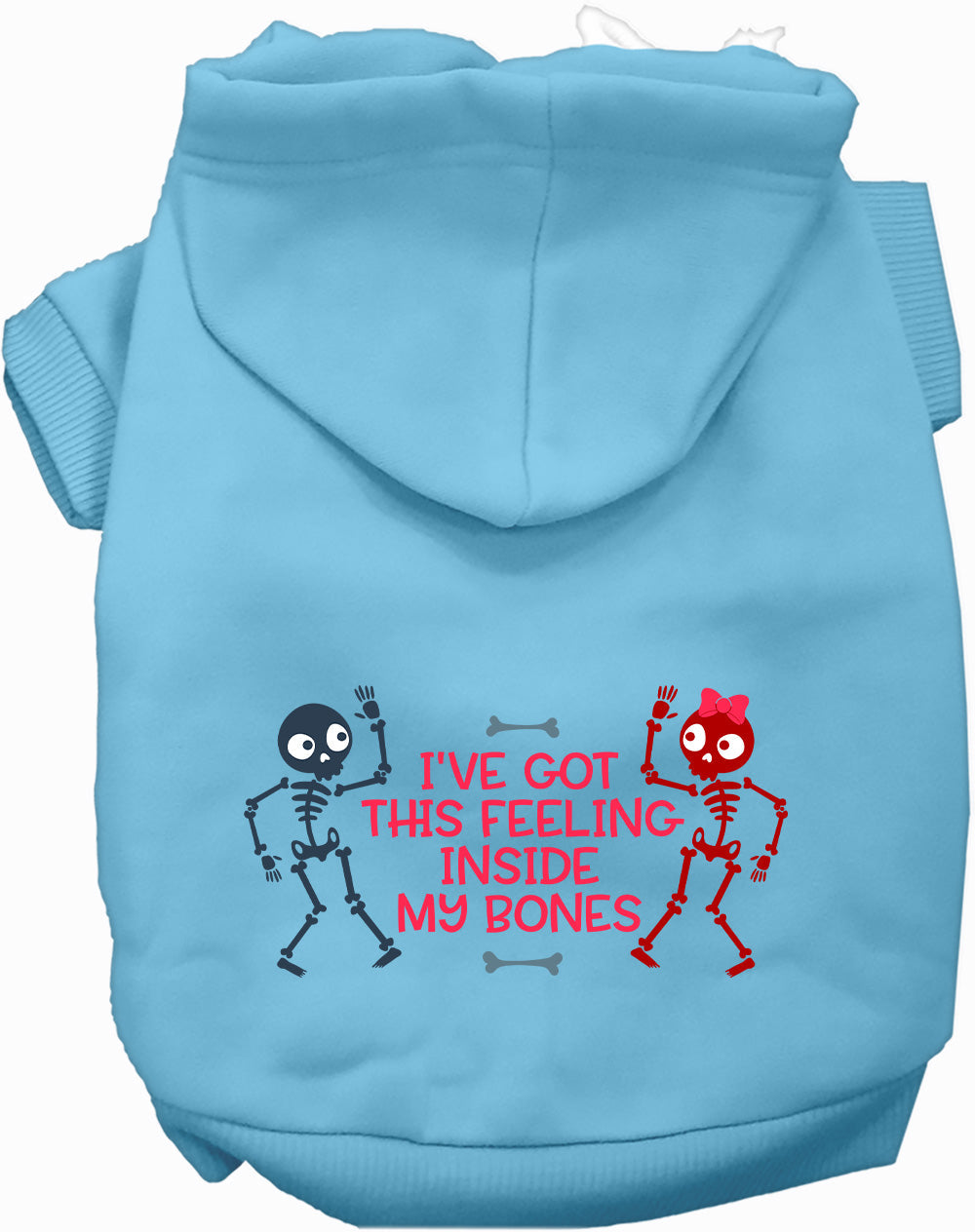 Dog Hoodie Inside My Bones Skeleton Spooky Halloween Sweater