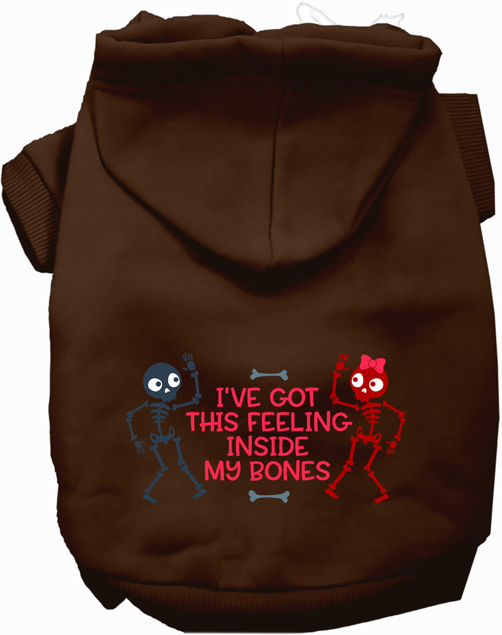 Dog Hoodie Inside My Bones Skeleton Spooky Halloween Sweater