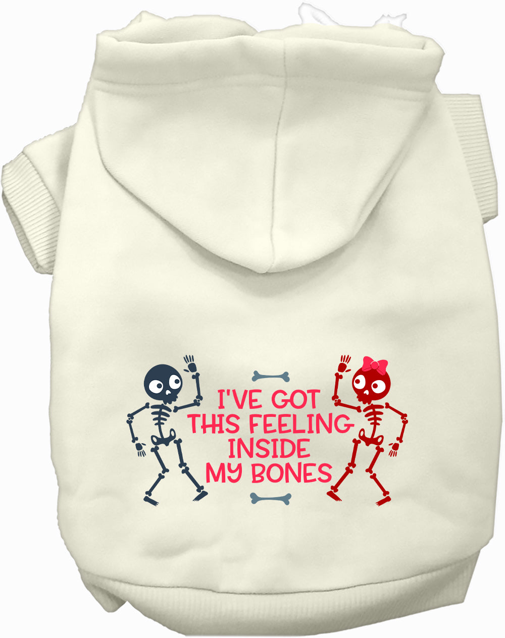 Dog Hoodie Inside My Bones Skeleton Spooky Halloween Sweater