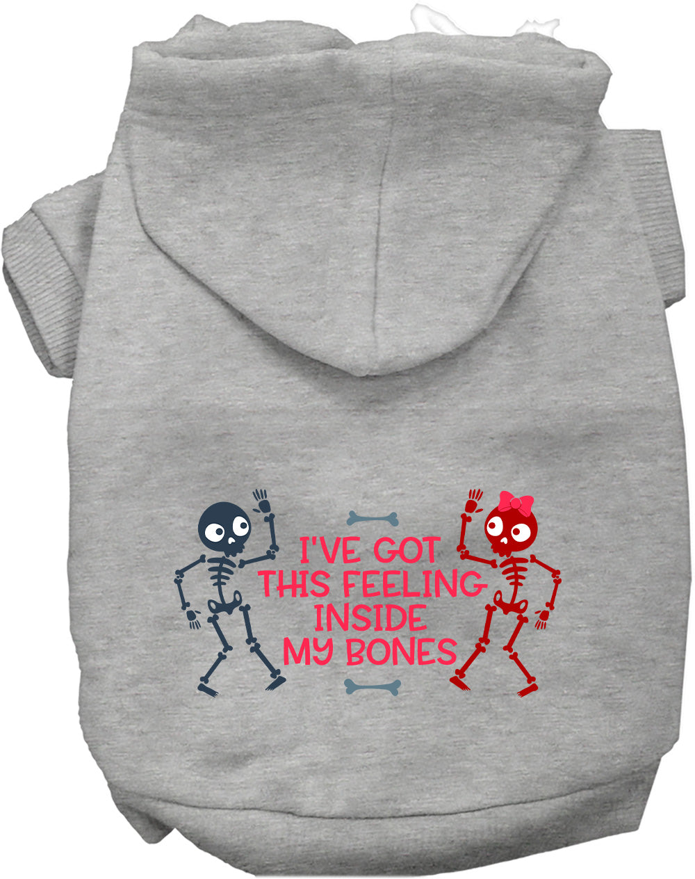 Dog Hoodie Inside My Bones Skeleton Spooky Halloween Sweater