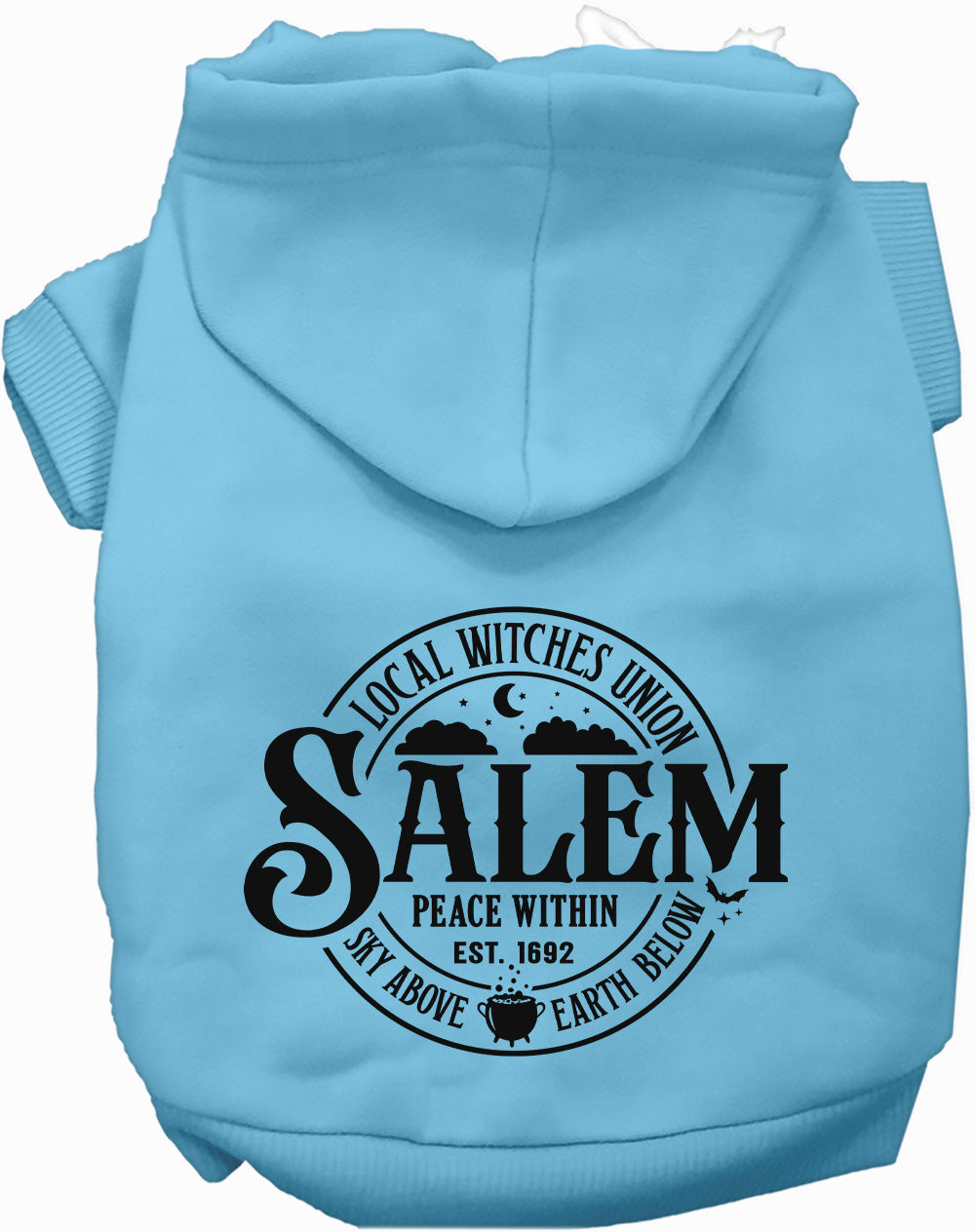 Dog Hoodie Salem Witches Union Spooky Halloween Costume Top