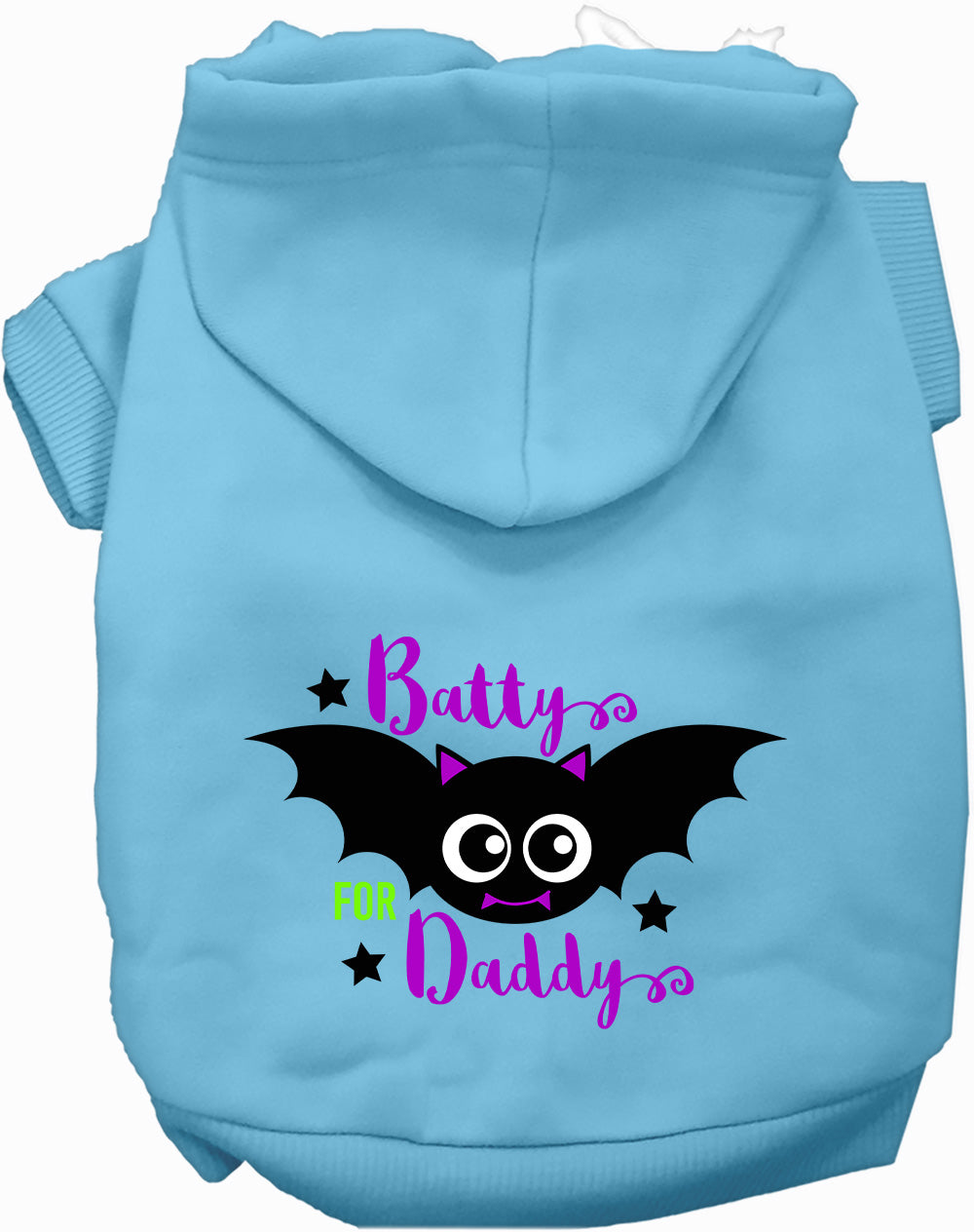 Dog Hoodie Batty for Daddy Cute Spooky Halloween Sweatshirt