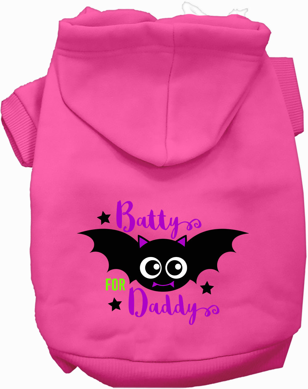 Dog Hoodie Batty for Daddy Cute Spooky Halloween Sweatshirt