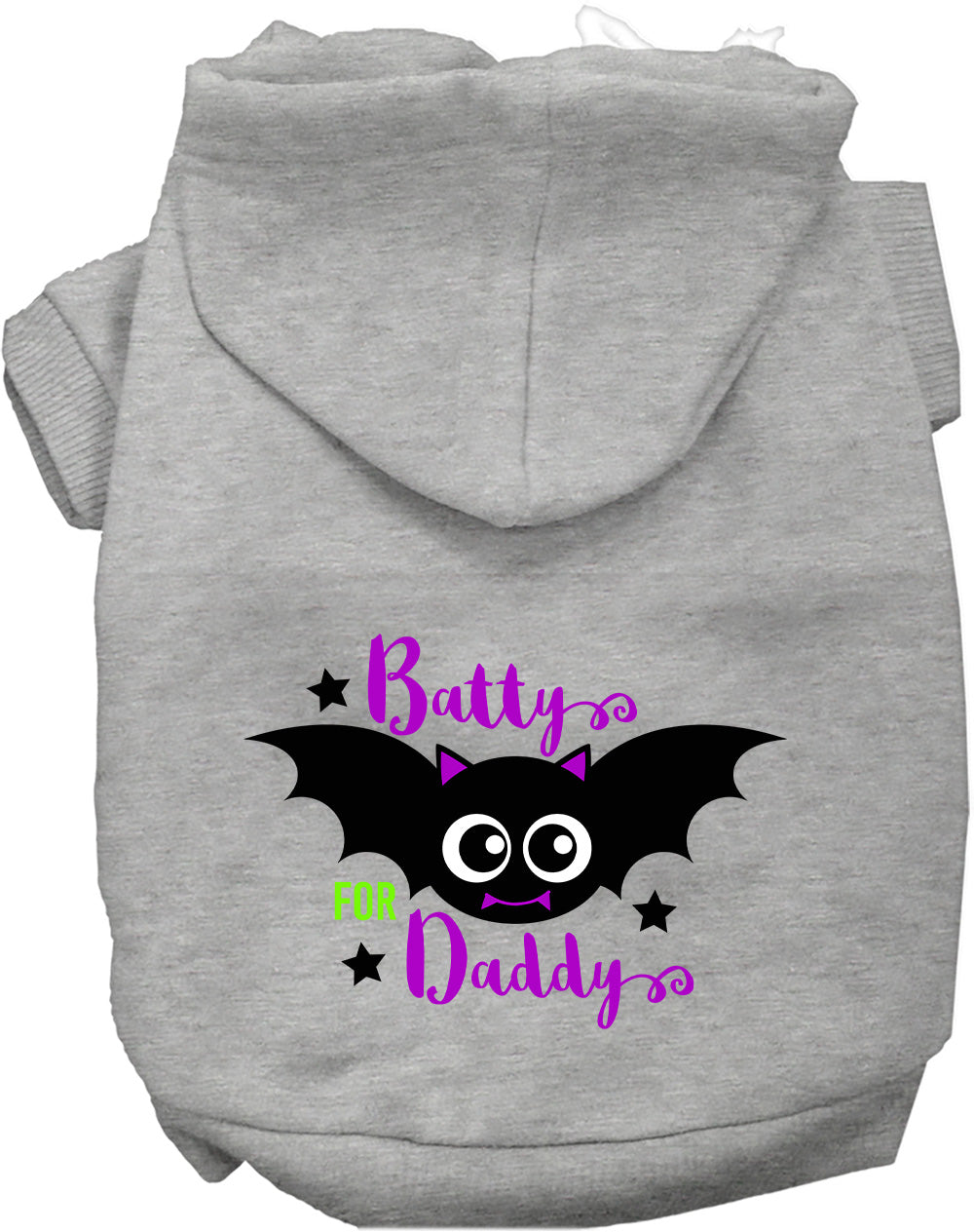 Dog Hoodie Batty for Daddy Cute Spooky Halloween Sweatshirt
