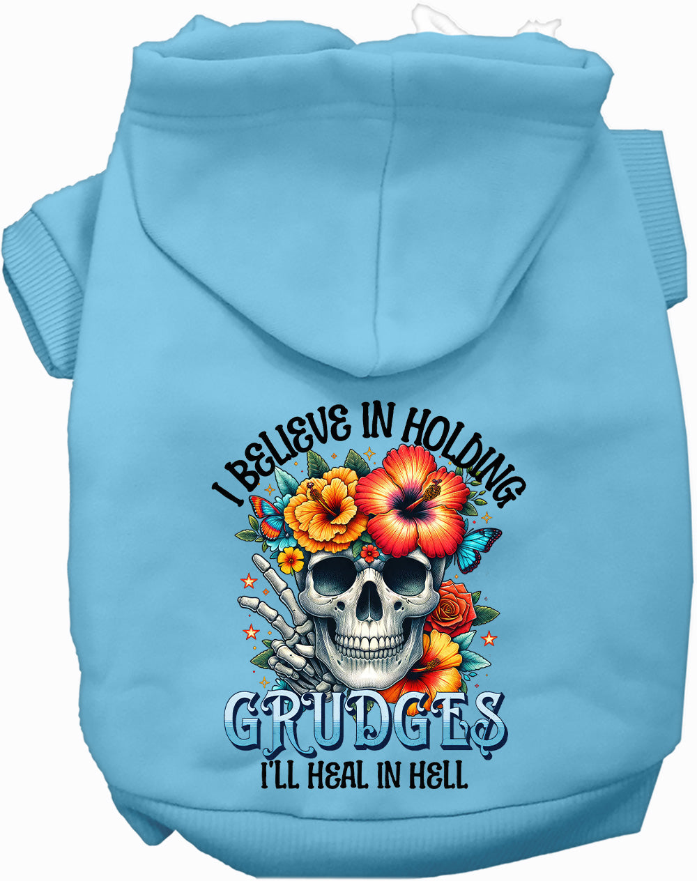 Dog Hoodie Grudges Skull Gothic Graphic Halloween Pet Coat