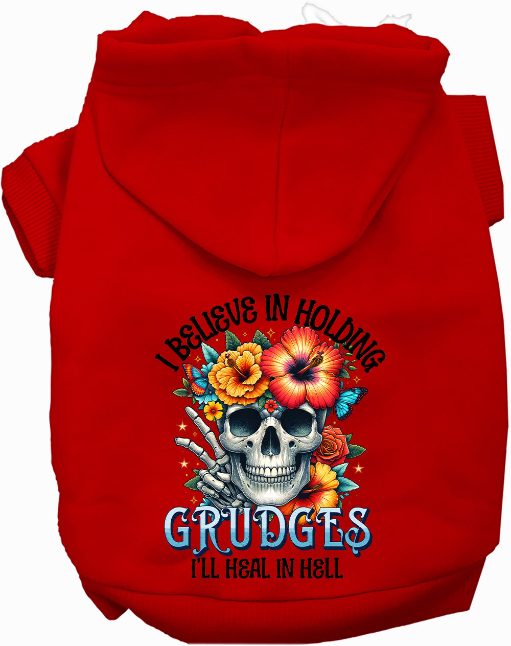 Dog Hoodie Grudges Skull Gothic Graphic Halloween Pet Coat