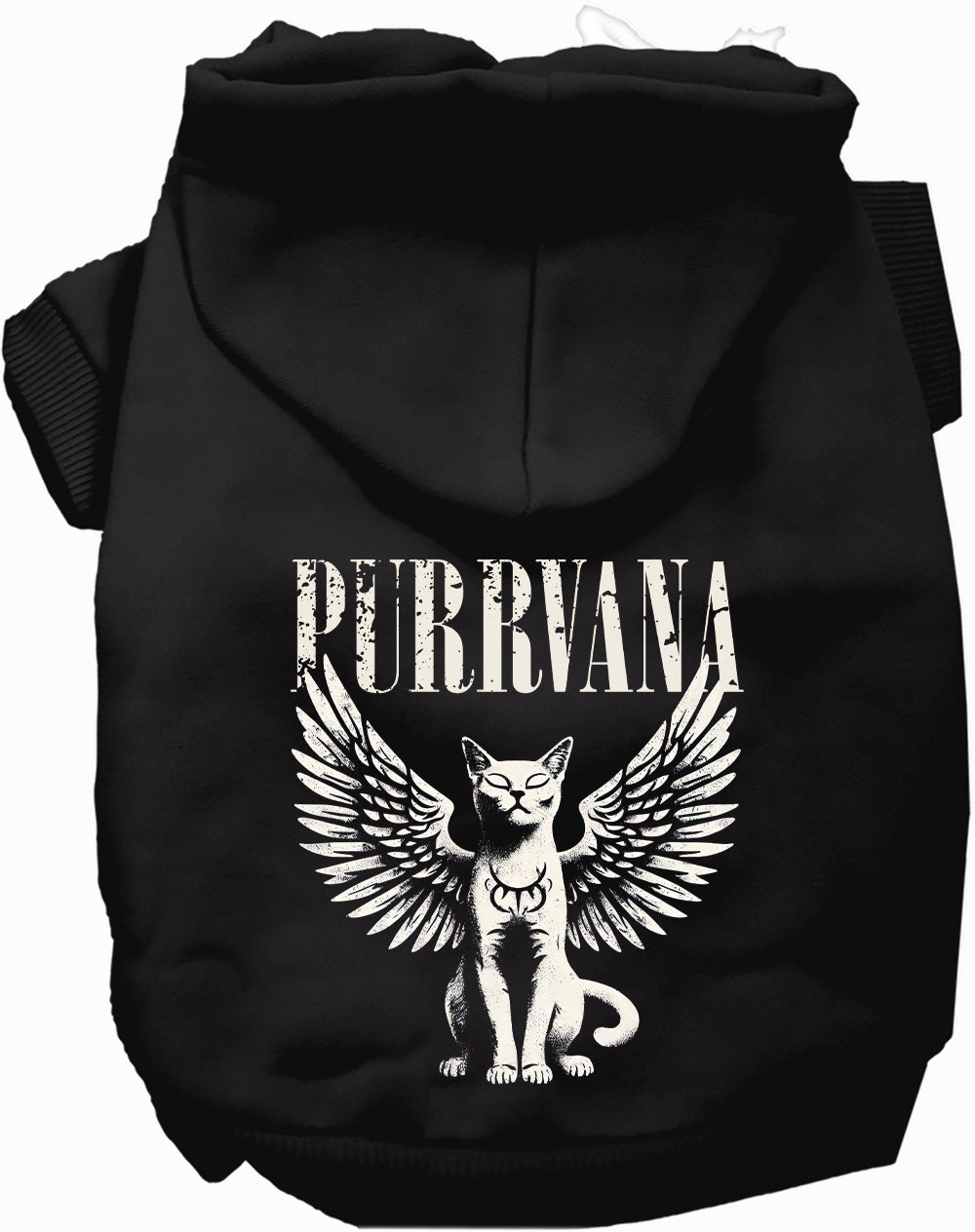 Dog Hoodie Purrvana Rock Band Music Parody Graphic Sweater