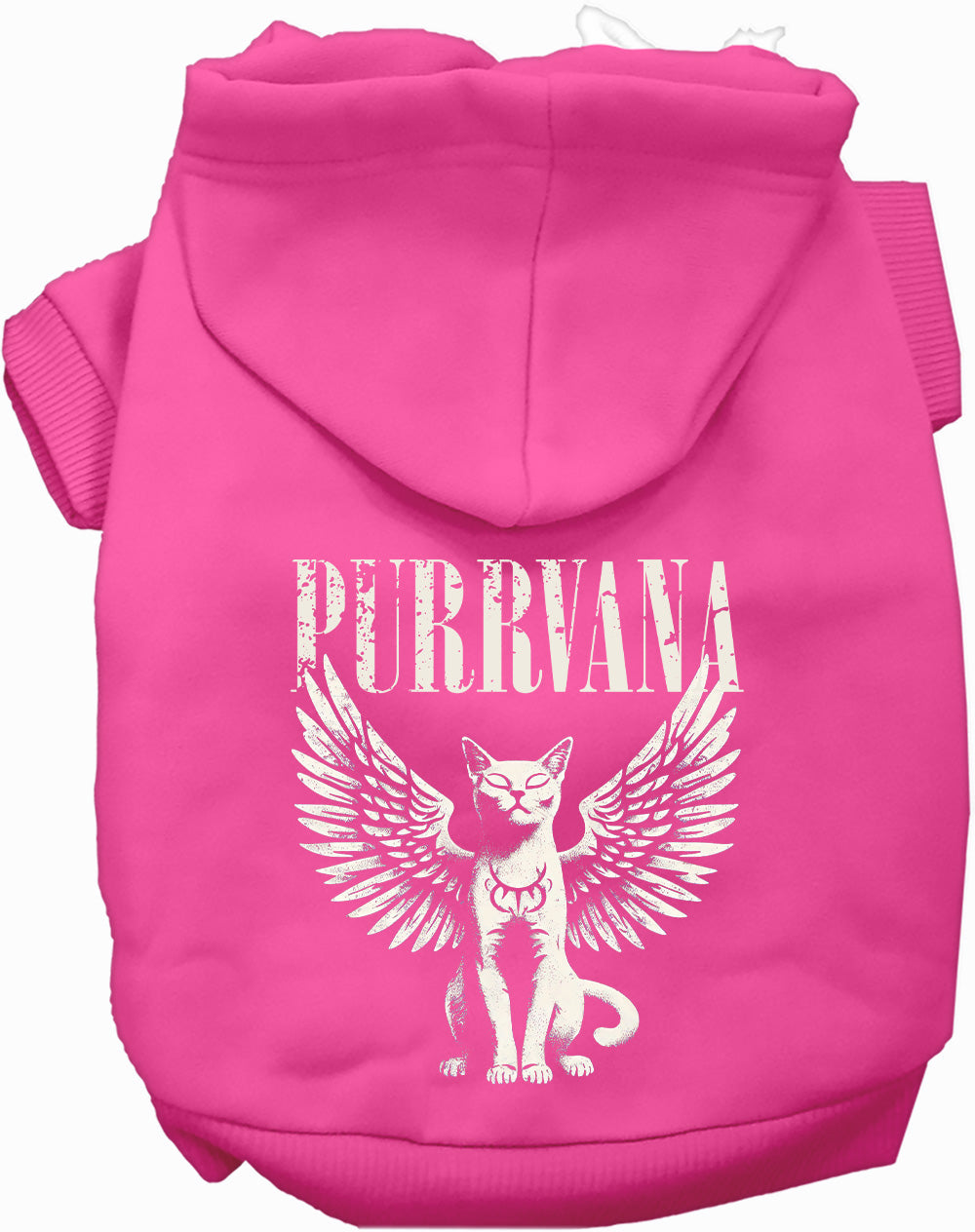 Dog Hoodie Purrvana Rock Band Music Parody Graphic Sweater