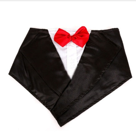 Formal Wedding Tuxedo Bandana Scarf for Dogs