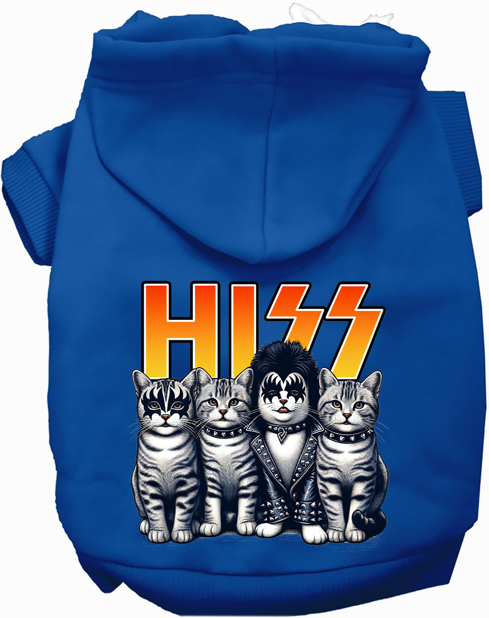 Dog Hoodie Hiss Kitties Rock Band Parody Graphic Sweatshirt