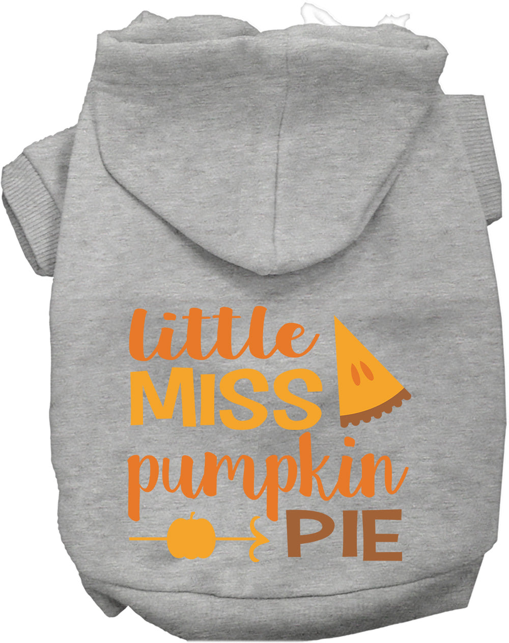 Dog Hoodie Little Miss Pumpkin Pie Thanksgiving Fall Sweater - Detail Angle 5 | Majestic Pet Kingdom