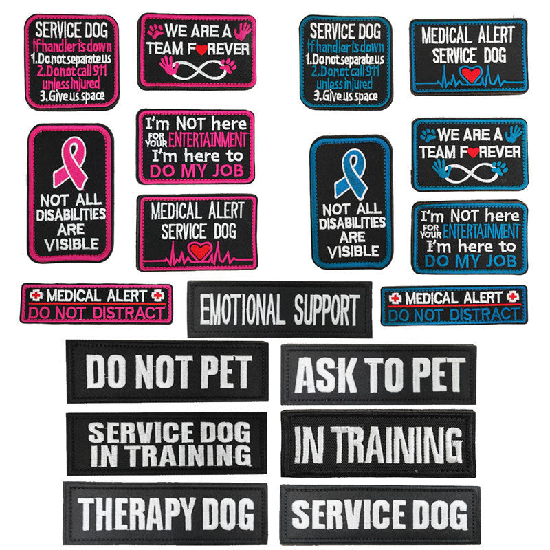 Pet Dog Accessories Embroidered Velcro New Pet Clothing Decorative | Majestic Pet Kingdom™