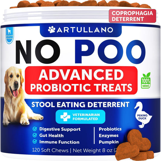 Dog Stool Eating Deterrent Chews - Probiotic Coprophagia