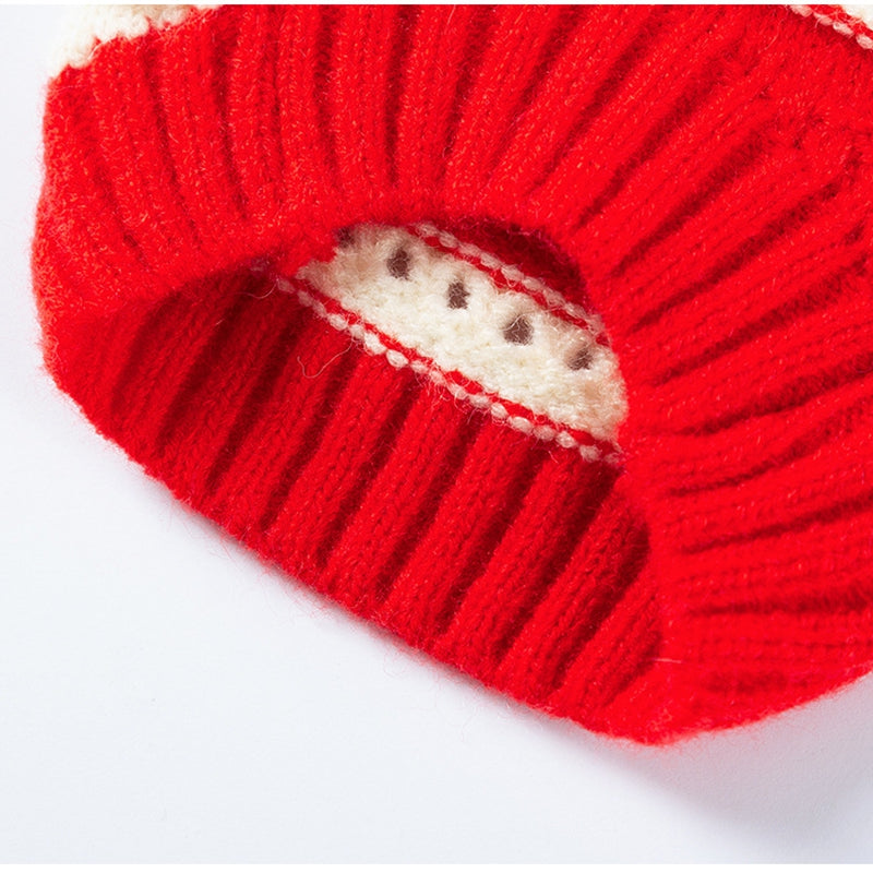 Autumn And Winter Dog Clothing, Warm, Hollowed-out Knitted Cherry Small Dog, Teddy Bichon, Cat Sweater, Pet Clothing - Majestic Pet Kingdom