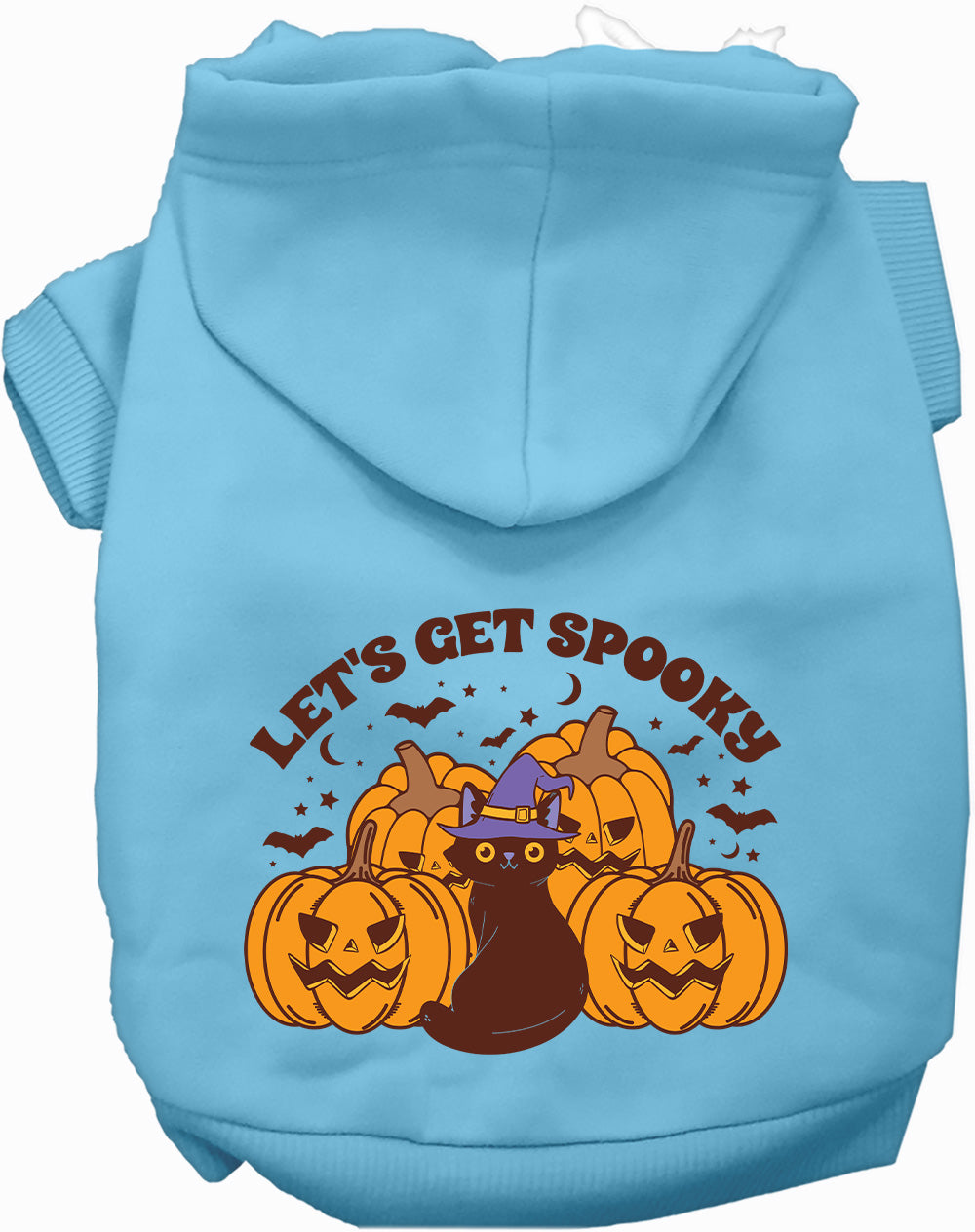 Dog Hoodie Spooky Halloween Ghost Graphic Costume Sweatshirt - Detail Angle 2 | Majestic Pet Kingdom