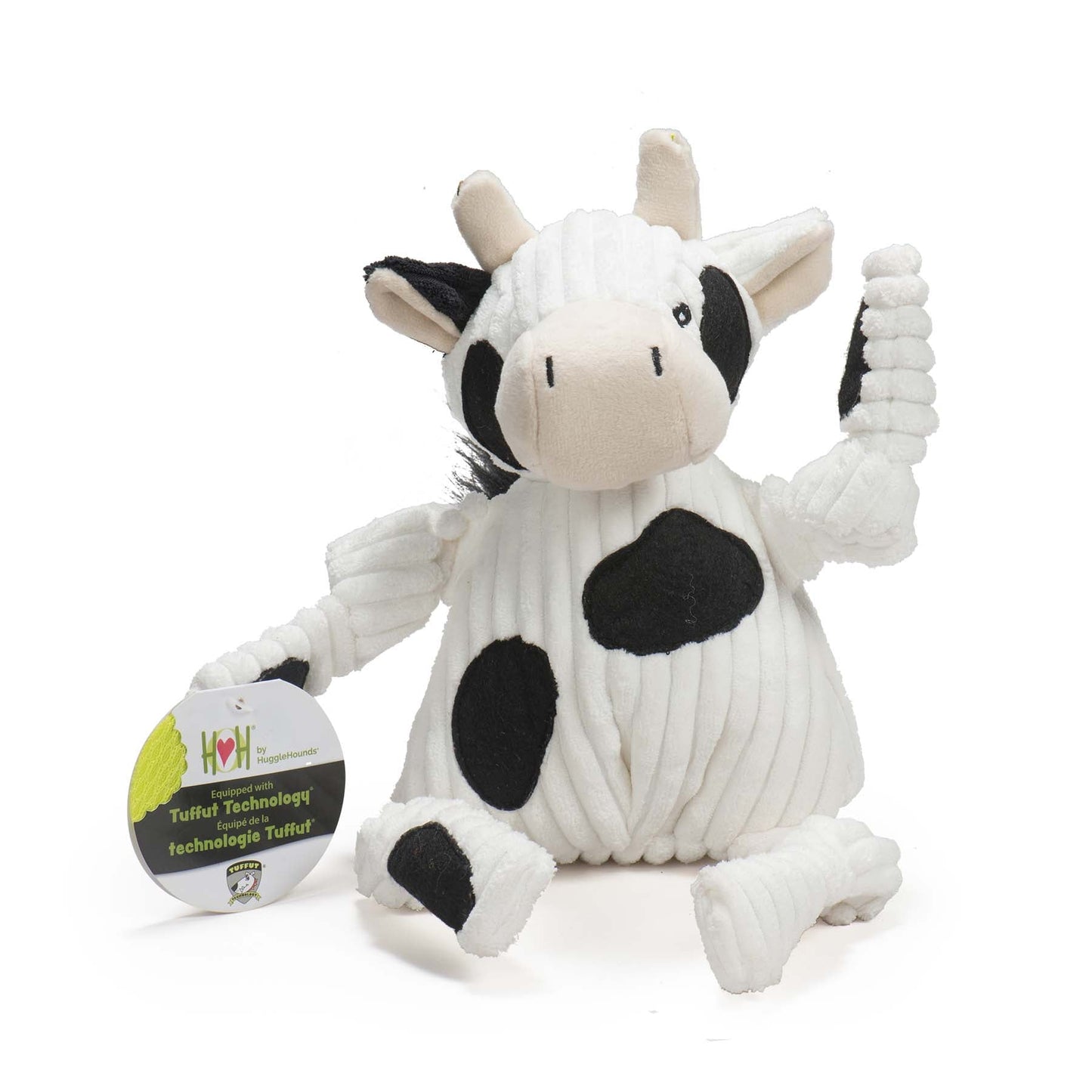 Dog Plush Toy Dottie Cow Knottie Soft Squeaky Stuffed Animal