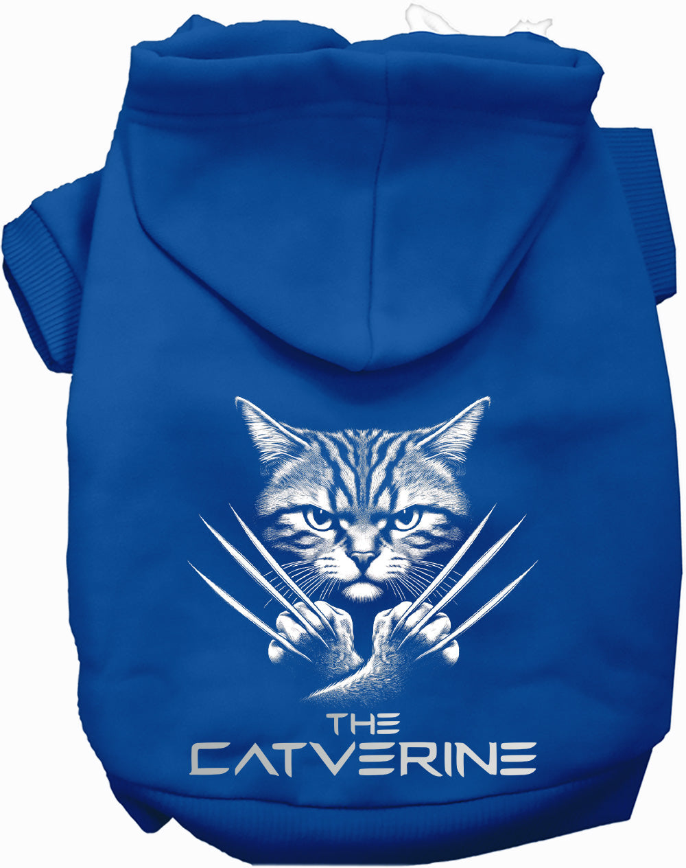 Dog Hoodie Catverine Superhero Comic Parody Graphic Sweater - Detail Angle 3 | Majestic Pet Kingdom