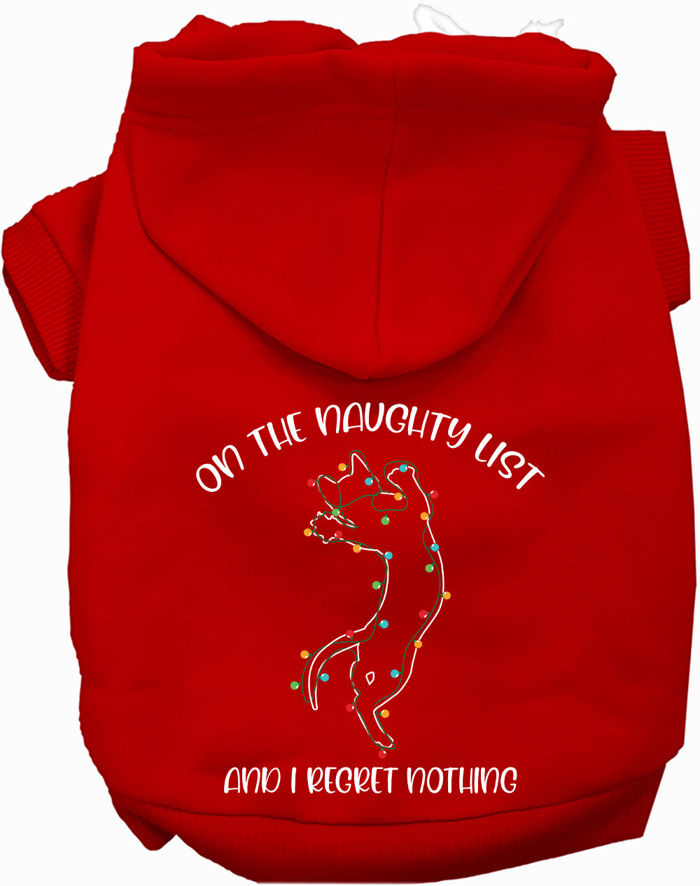Kitty on the Naughty List Funny Christmas Pet Hoodie