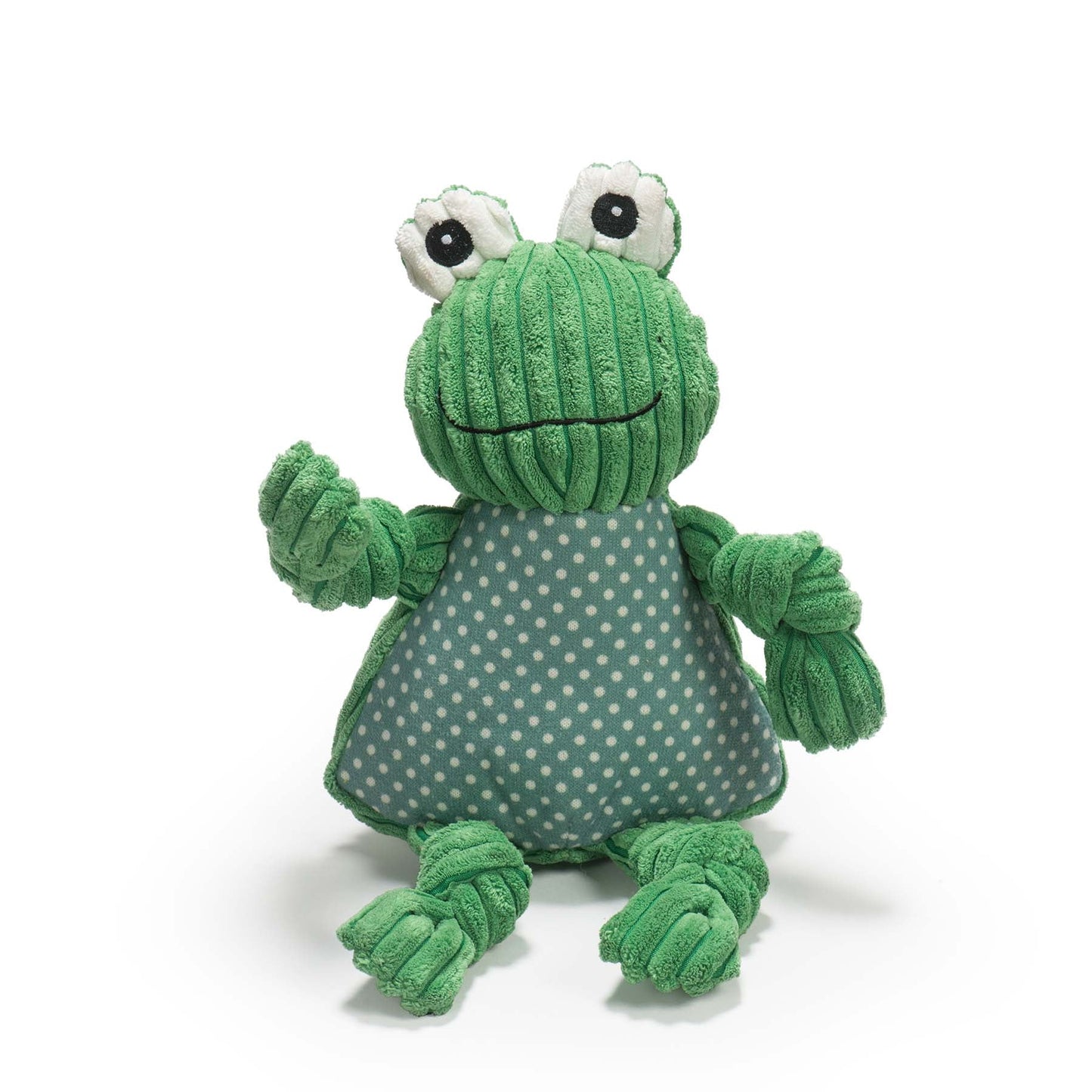 Dog Plush Toy Fergie Frog Knottie Soft Squeaky Stuffed Animal - Detail Angle 2 | Majestic Pet Kingdom