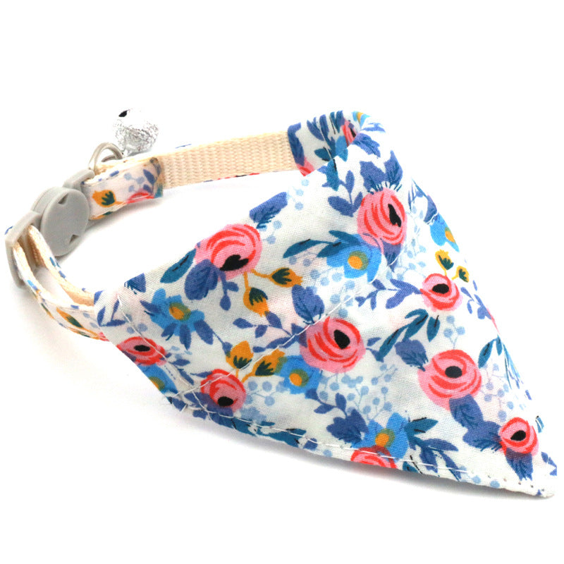 Floral Pet Bandana: Daisy Triangle Scarf Collar
