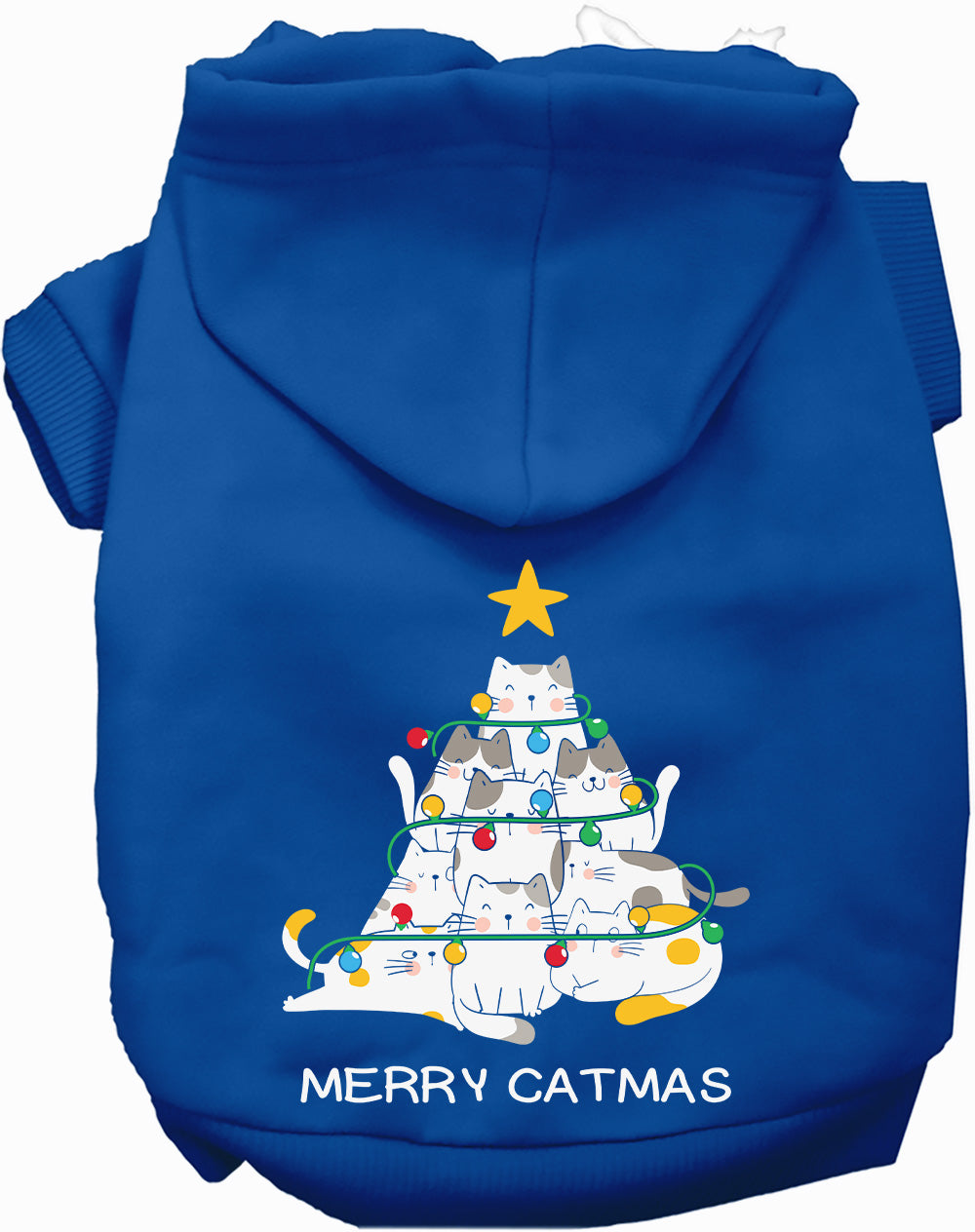 Dog Hoodie Merry Catmas Funny Christmas Holiday Warm Sweater