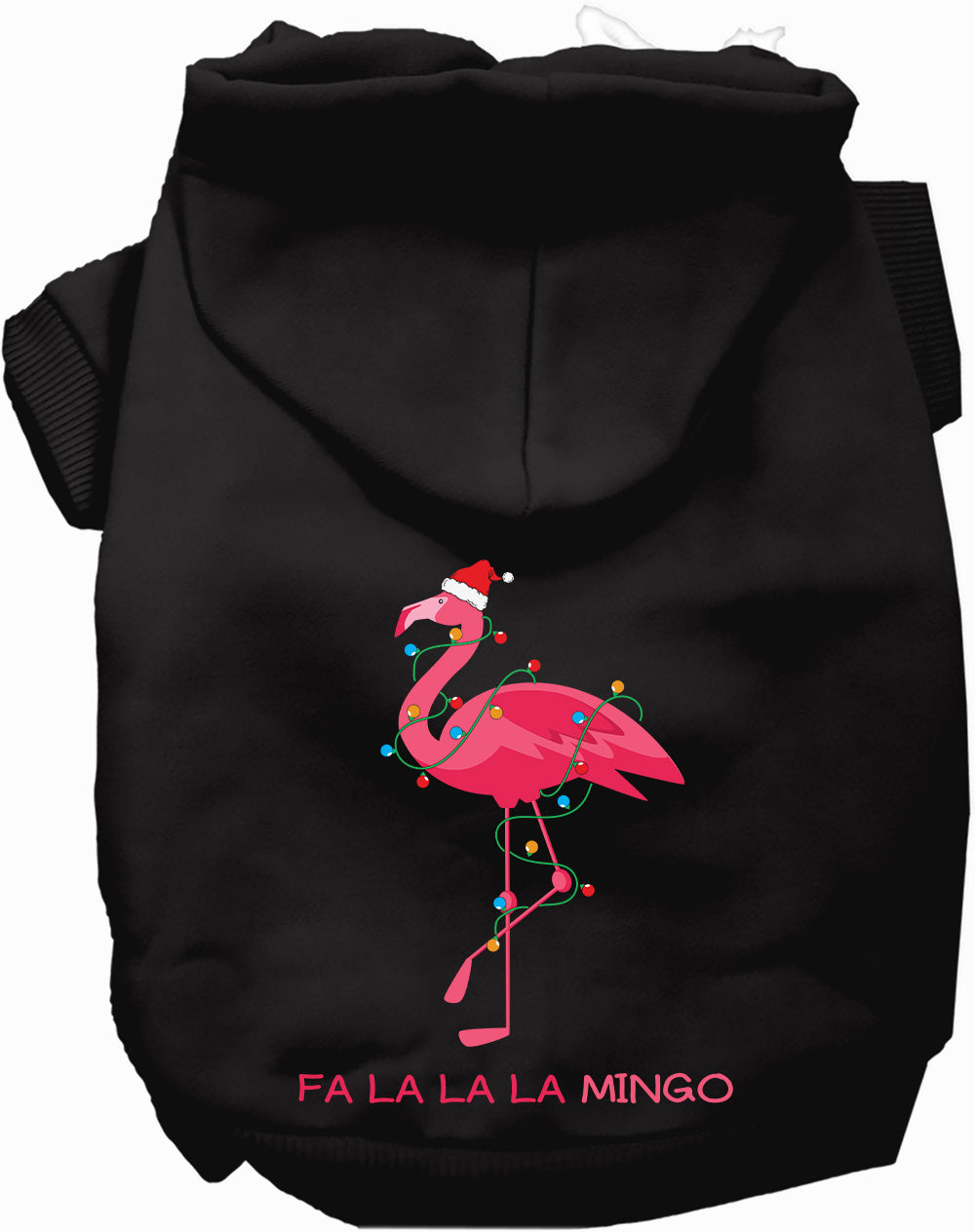 Fa La La Flamingo Christmas Holiday Pet Hoodie