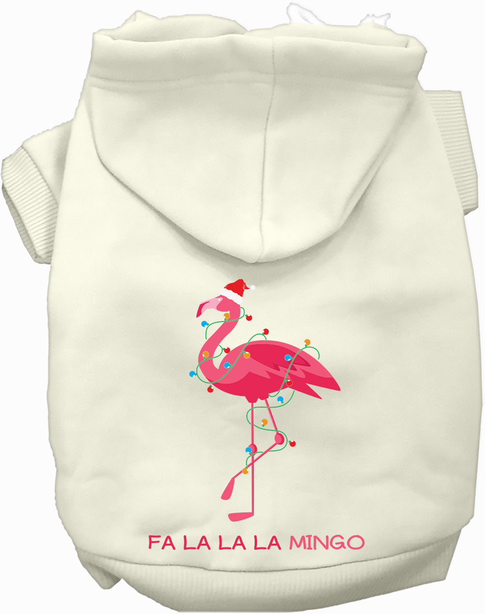 Dog Hoodie Fa La La Flamingo Tropical Christmas Holiday Top