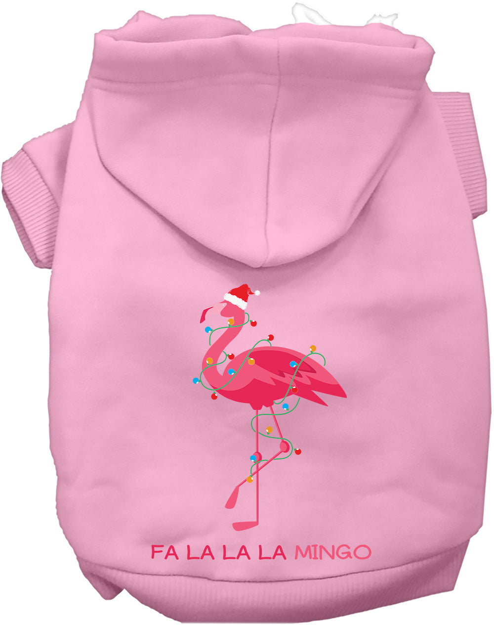 Dog Hoodie Fa La La Flamingo Tropical Christmas Holiday Top