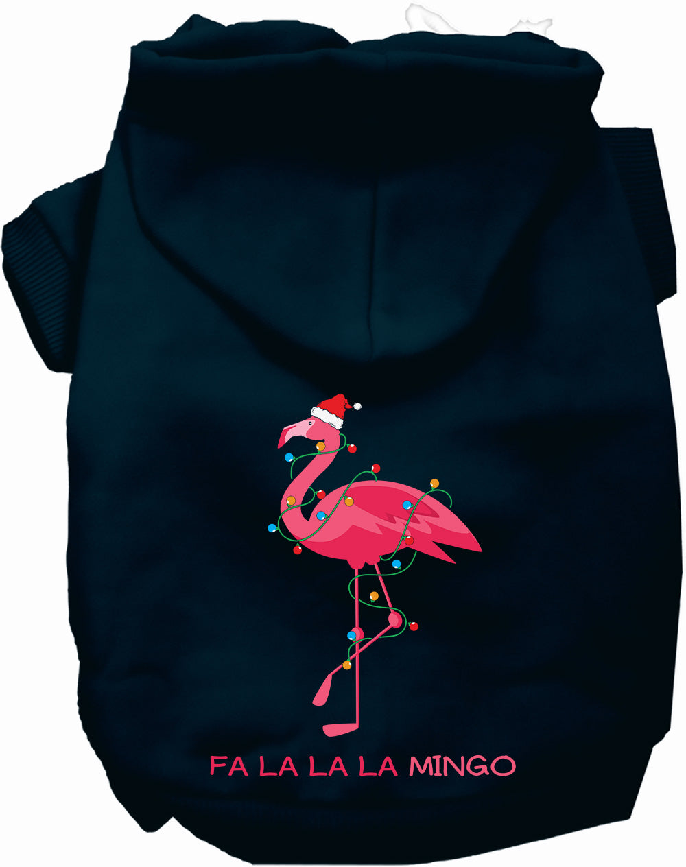 Dog Hoodie Fa La La Flamingo Tropical Christmas Holiday Top