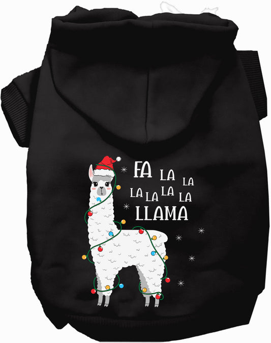 Fa La La La Llama Festive Christmas Pet Hoodie Sweater